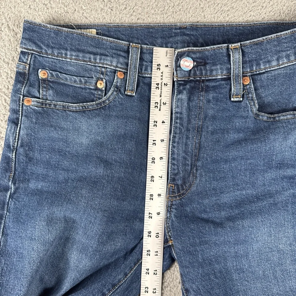 Levi's Slim Straight Dark Blue Jeans with Trans Pride Patch